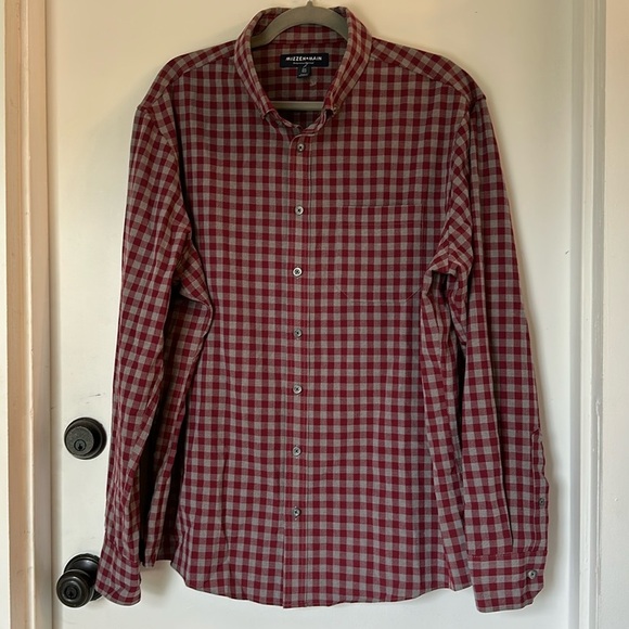 Mizzen + Main Shirt Size XXL City Flannel 2XL Long Sleeve Button Down Mens - Picture 1 of 5